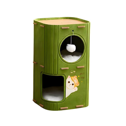 Luxury Multi-Layer Cat Nest: Secure Climbing Frame & Cozy Sleeping Space for Your Feline Friend