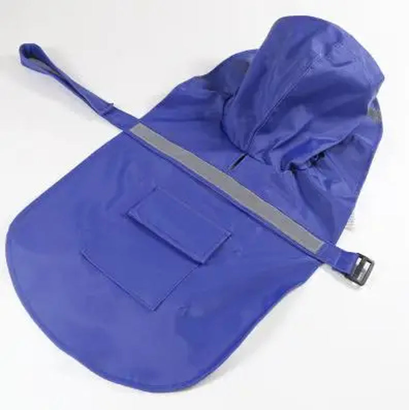 Stay Dry and Safe with Our Reflective Tape Dog Raincoat - Perfect for Large Dogs and Puppies, Available in XS-XXXL!