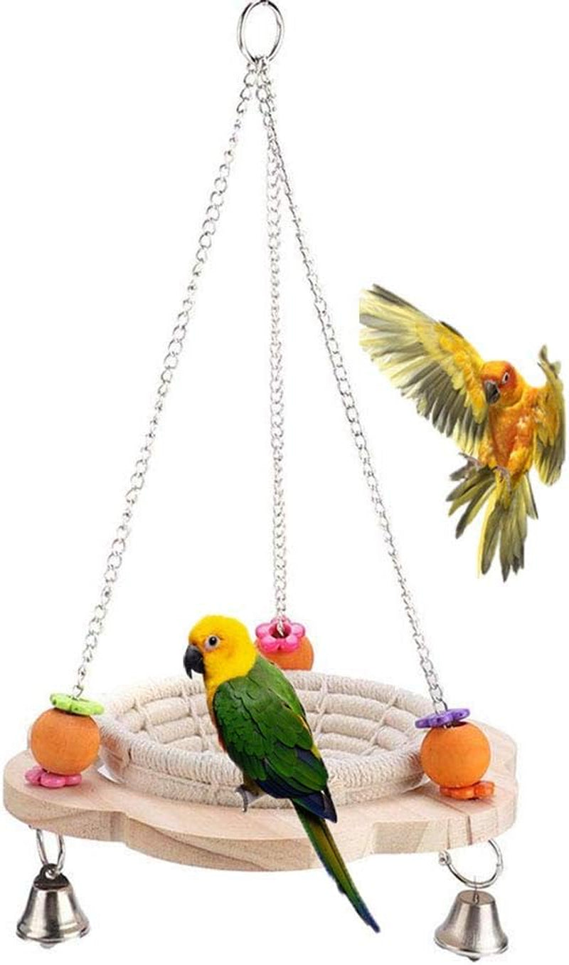 Delight Your Feathered Friends with Our Handmade Bird Nest Swing Hammock - Cozy Cotton and Hemp Rope Hut with Colorful Chew Toys for Parakeets, Cockatiels, and More!