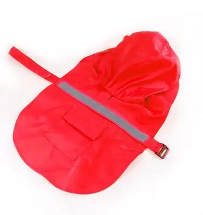 Stay Dry and Safe with Our Reflective Tape Dog Raincoat - Perfect for Large Dogs and Puppies, Available in XS-XXXL!