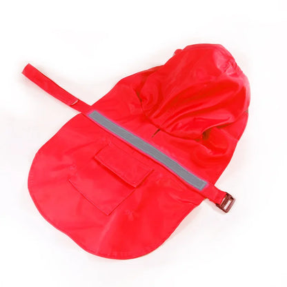 Stay Dry and Safe with Our Reflective Tape Dog Raincoat - Perfect for Large Dogs and Puppies, Available in XS-XXXL!