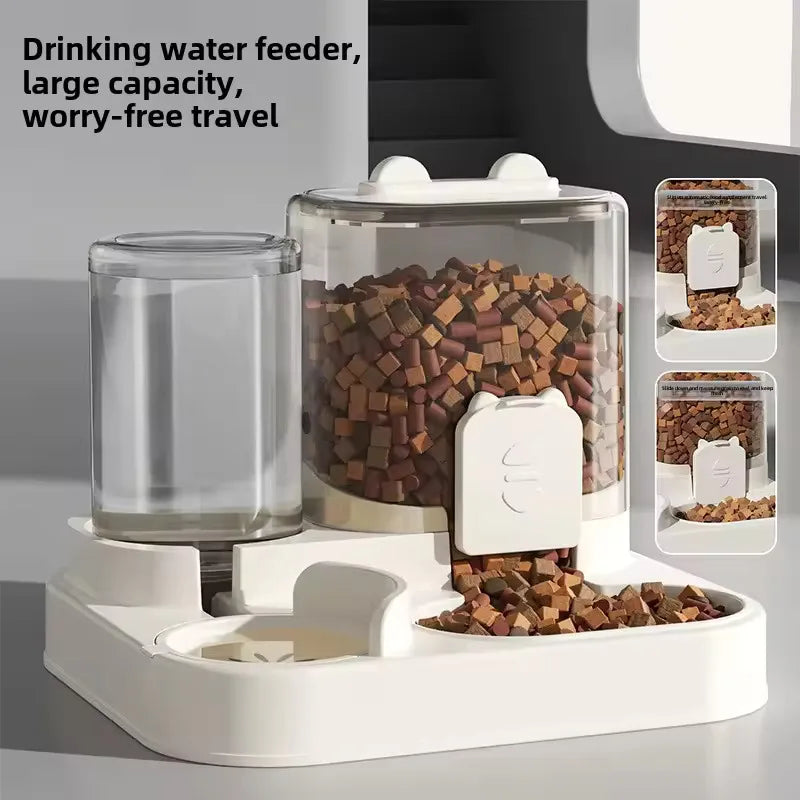 Elevate Your Pet's Mealtime with Our Automatic Dog and Cat Feeder and Water Dispenser Set - Complete with Pet Food Bowl!