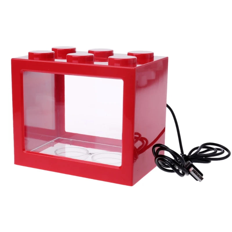 Illuminate Your Space with the USB Mini Aquarium Fish Tank - Perfect for Betta Fish and Stylish Decor