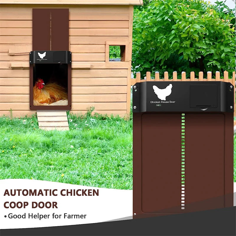 Revolutionary Automatic Chicken Coop Door with Light Sensor - Battery-Powered, Waterproof, and Easy to Install!