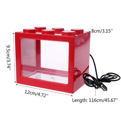 Illuminate Your Space with the USB Mini Aquarium Fish Tank - Perfect for Betta Fish and Stylish Decor