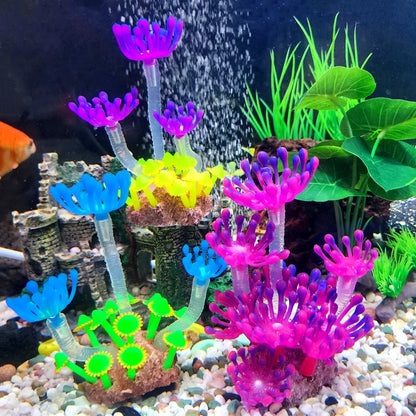 Vibrant Artificial Underwater Coral Decoration for Aquariums - Enhance Your Fish Tank with Lifelike Plants and Backgrounds