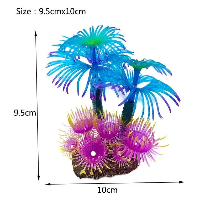 Vibrant Artificial Underwater Coral Decoration for Aquariums - Enhance Your Fish Tank with Lifelike Plants and Backgrounds