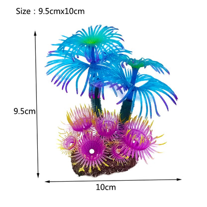 Vibrant Artificial Underwater Coral Decoration for Aquariums - Enhance Your Fish Tank with Lifelike Plants and Backgrounds