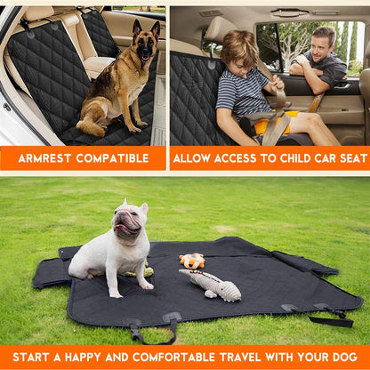Ultimate Dog Car Seat Cover - Waterproof, Non-Slip Back Seat Protector for Pets & Kids - Fits Most Cars, Trucks & SUVs - Black