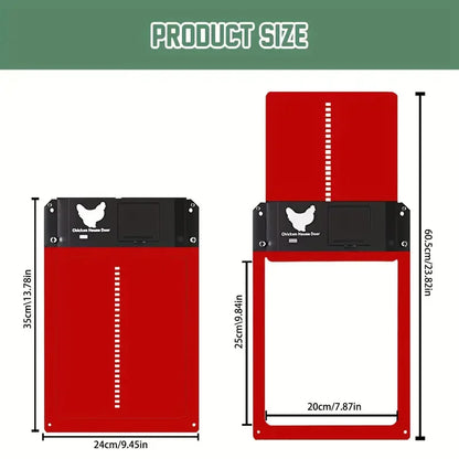 Revolutionary Automatic Chicken Coop Door with Light Sensor - Battery-Powered, Waterproof, and Easy to Install!