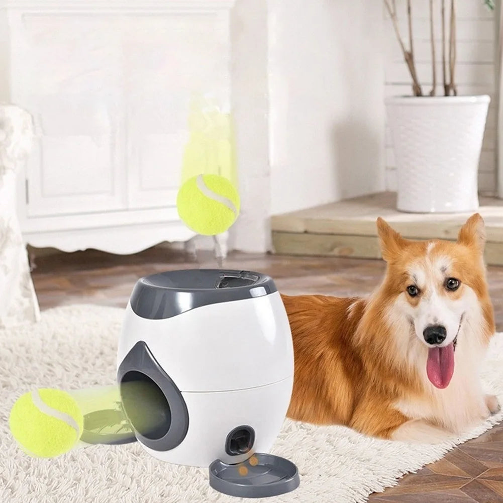 Interactive Automatic Dog Ball Launcher and Treat Dispenser for Small and Medium Dogs