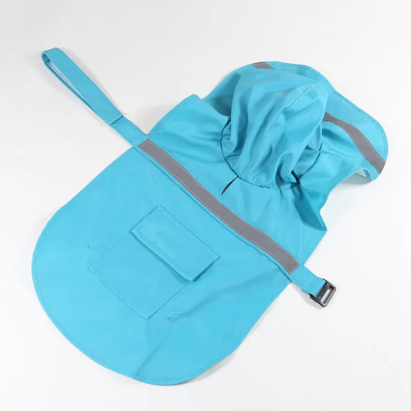 Stay Dry and Safe with Our Reflective Tape Dog Raincoat - Perfect for Large Dogs and Puppies, Available in XS-XXXL!