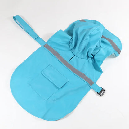Stay Dry and Safe with Our Reflective Tape Dog Raincoat - Perfect for Large Dogs and Puppies, Available in XS-XXXL!