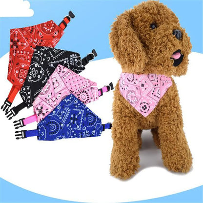 Stylish Adjustable Triangular Bandana for Pets - Perfect for Dogs and Cats, Washable Scarf Collar and Bibs for Birthday Parties and Everyday Dress Up!