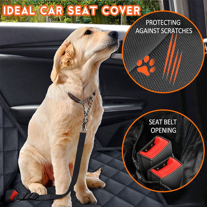 Ultimate Dog Car Seat Cover - Waterproof, Non-Slip Back Seat Protector for Pets & Kids - Fits Most Cars, Trucks & SUVs - Black