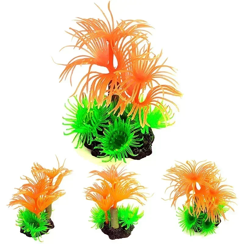 Vibrant Artificial Underwater Coral Decoration for Aquariums - Enhance Your Fish Tank with Lifelike Plants and Backgrounds
