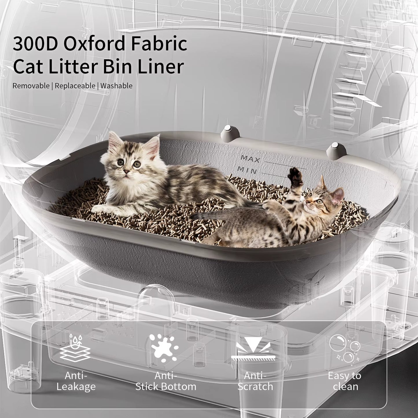Revolutionary Self-Cleaning Automatic Cat Litter Box - Spacious 110L Smart Toilet with Safety Stairs and App Control