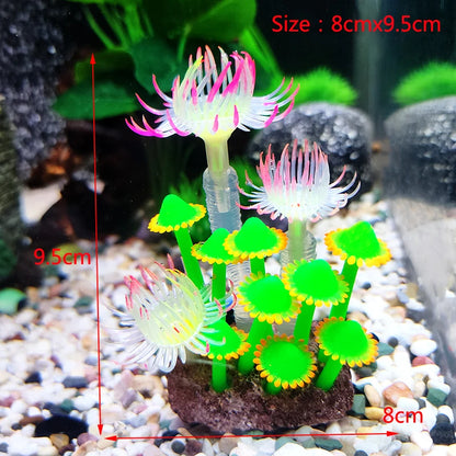 Vibrant Artificial Underwater Coral Decoration for Aquariums - Enhance Your Fish Tank with Lifelike Plants and Backgrounds