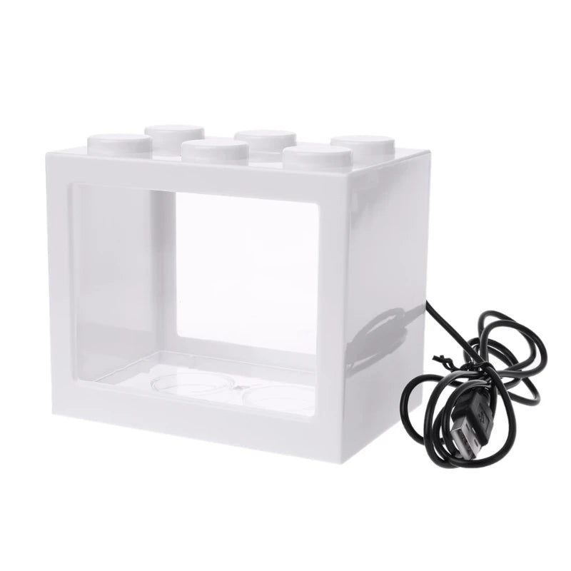 Illuminate Your Space with the USB Mini Aquarium Fish Tank - Perfect for Betta Fish and Stylish Decor