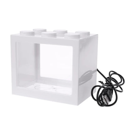 Illuminate Your Space with the USB Mini Aquarium Fish Tank - Perfect for Betta Fish and Stylish Decor