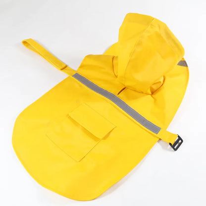 Stay Dry and Safe with Our Reflective Tape Dog Raincoat - Perfect for Large Dogs and Puppies, Available in XS-XXXL!