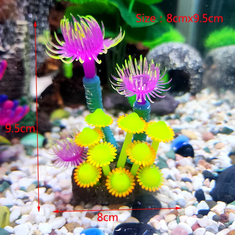 Vibrant Artificial Underwater Coral Decoration for Aquariums - Enhance Your Fish Tank with Lifelike Plants and Backgrounds