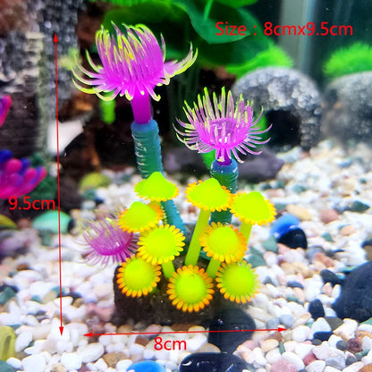 Vibrant Artificial Underwater Coral Decoration for Aquariums - Enhance Your Fish Tank with Lifelike Plants and Backgrounds