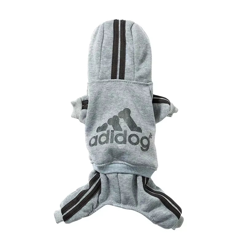 Cozy Adidog Dog Jumpsuit - Stylish Hoodies for Your Puppy, Perfect for Yorkies and French Bulldogs