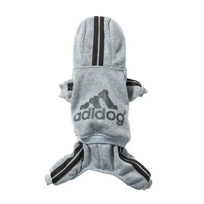 Cozy Adidog Dog Jumpsuit - Stylish Hoodies for Your Puppy, Perfect for Yorkies and French Bulldogs