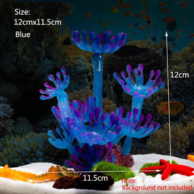 Vibrant Artificial Underwater Coral Decoration for Aquariums - Enhance Your Fish Tank with Lifelike Plants and Backgrounds