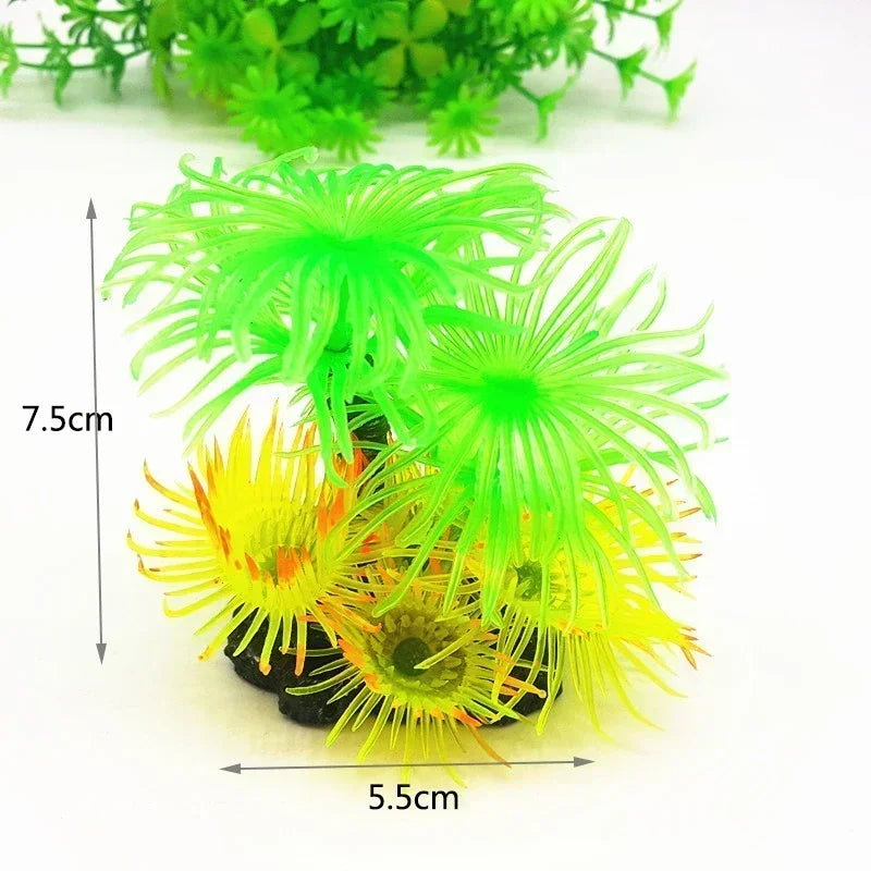 Vibrant Artificial Underwater Coral Decoration for Aquariums - Enhance Your Fish Tank with Lifelike Plants and Backgrounds