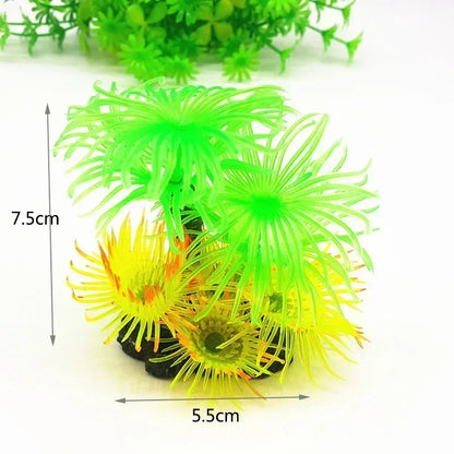 Vibrant Artificial Underwater Coral Decoration for Aquariums - Enhance Your Fish Tank with Lifelike Plants and Backgrounds