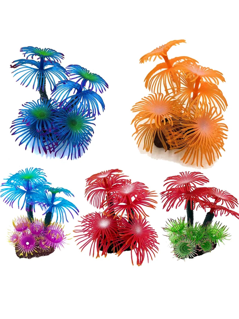Vibrant Artificial Underwater Coral Decoration for Aquariums - Enhance Your Fish Tank with Lifelike Plants and Backgrounds