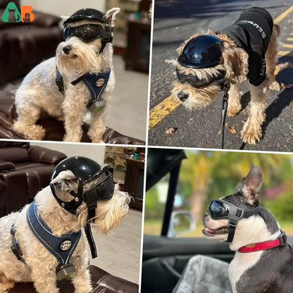 Protect Your Pup in Style: ATUBAN Dog Helmet and Goggles Set for Safe Motorcycle Rides