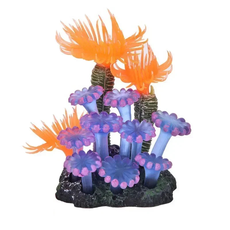 Vibrant Artificial Underwater Coral Decoration for Aquariums - Enhance Your Fish Tank with Lifelike Plants and Backgrounds