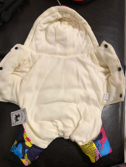 Cozy & Stylish Winter Dog Coat - Windproof Hooded Jumpsuit for Small to Medium Breeds
