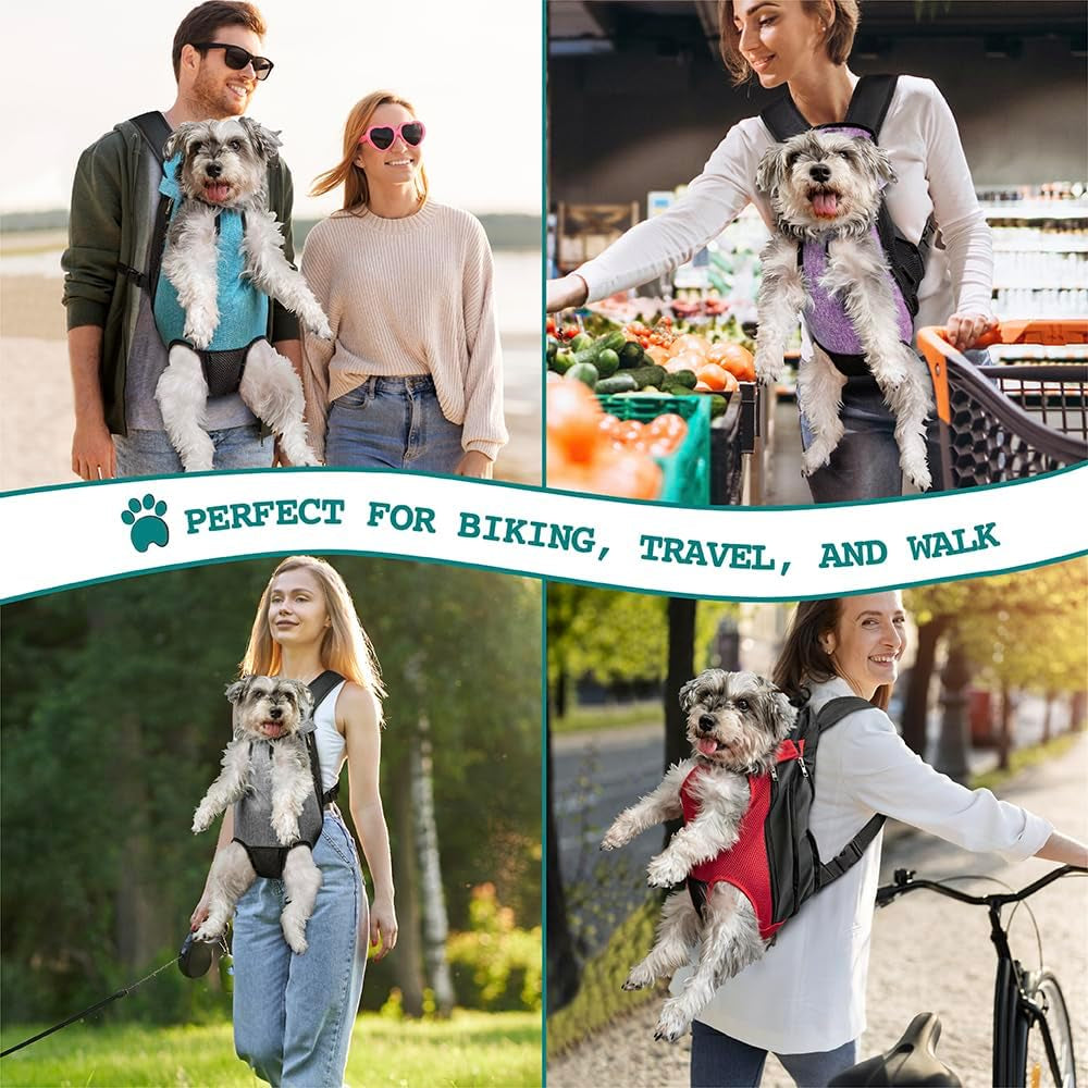 Ultimate Adjustable Dog Carrier Backpack - Comfortable and Ventilated Front Sling for Small Dogs and Cats - Perfect for Hiking, Camping, and Travel - Black