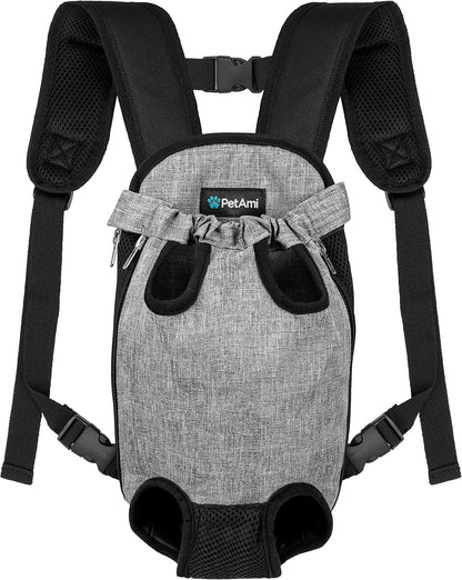 Ultimate Adjustable Dog Carrier Backpack - Comfortable and Ventilated Front Sling for Small Dogs and Cats - Perfect for Hiking, Camping, and Travel - Black