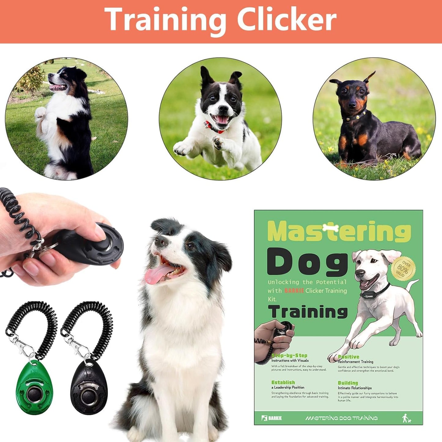 Comprehensive Dog Training Kit - All-in-One Treat Pouch, Fanny Pack, Clickers, Whistle & Guide for Effective Puppy Training (Grey)