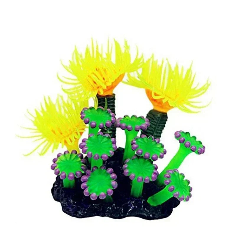 Vibrant Artificial Underwater Coral Decoration for Aquariums - Enhance Your Fish Tank with Lifelike Plants and Backgrounds