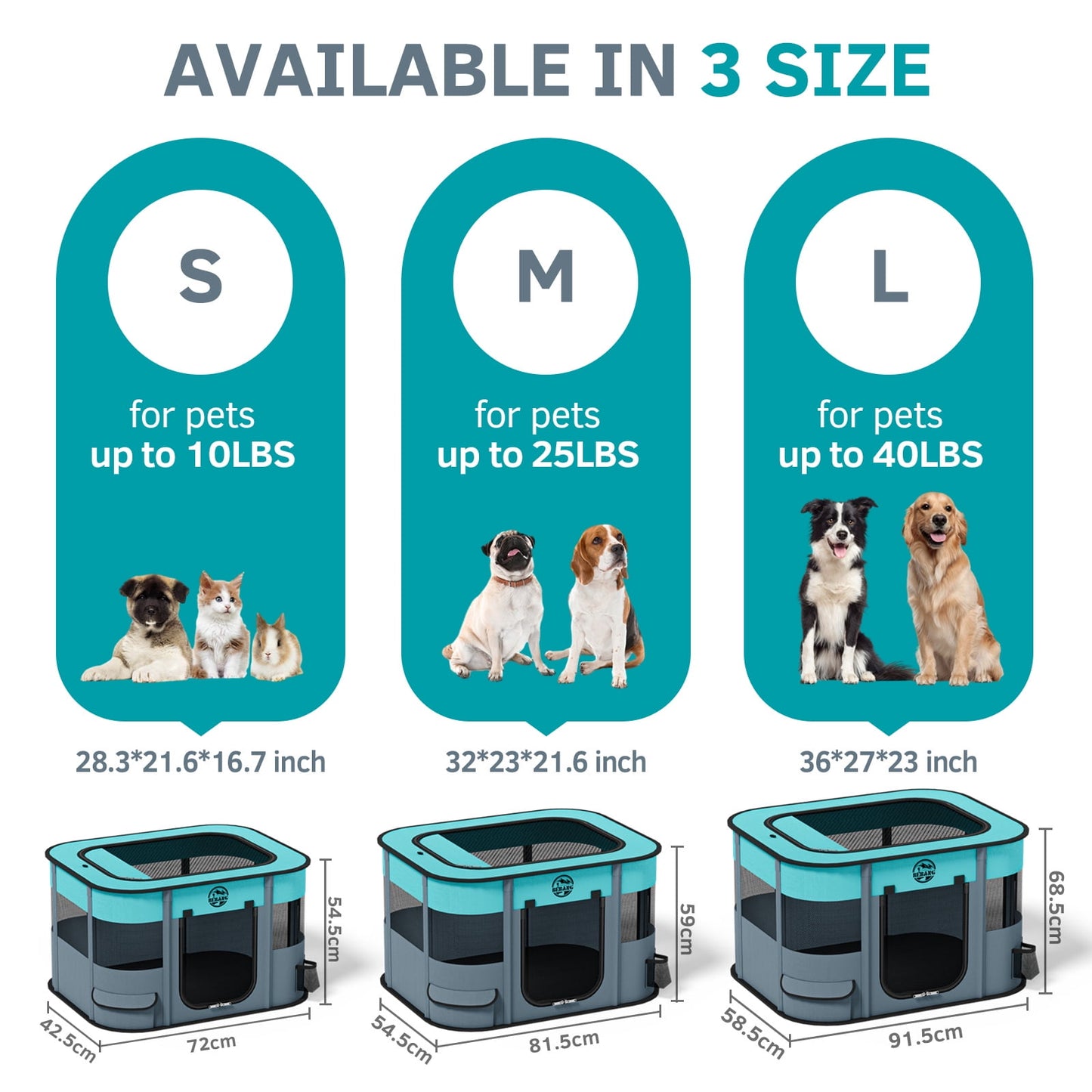 Ultimate Portable Pet Playpen - Spacious Indoor & Outdoor Crate for Small Dogs, Cats, Rabbits & More