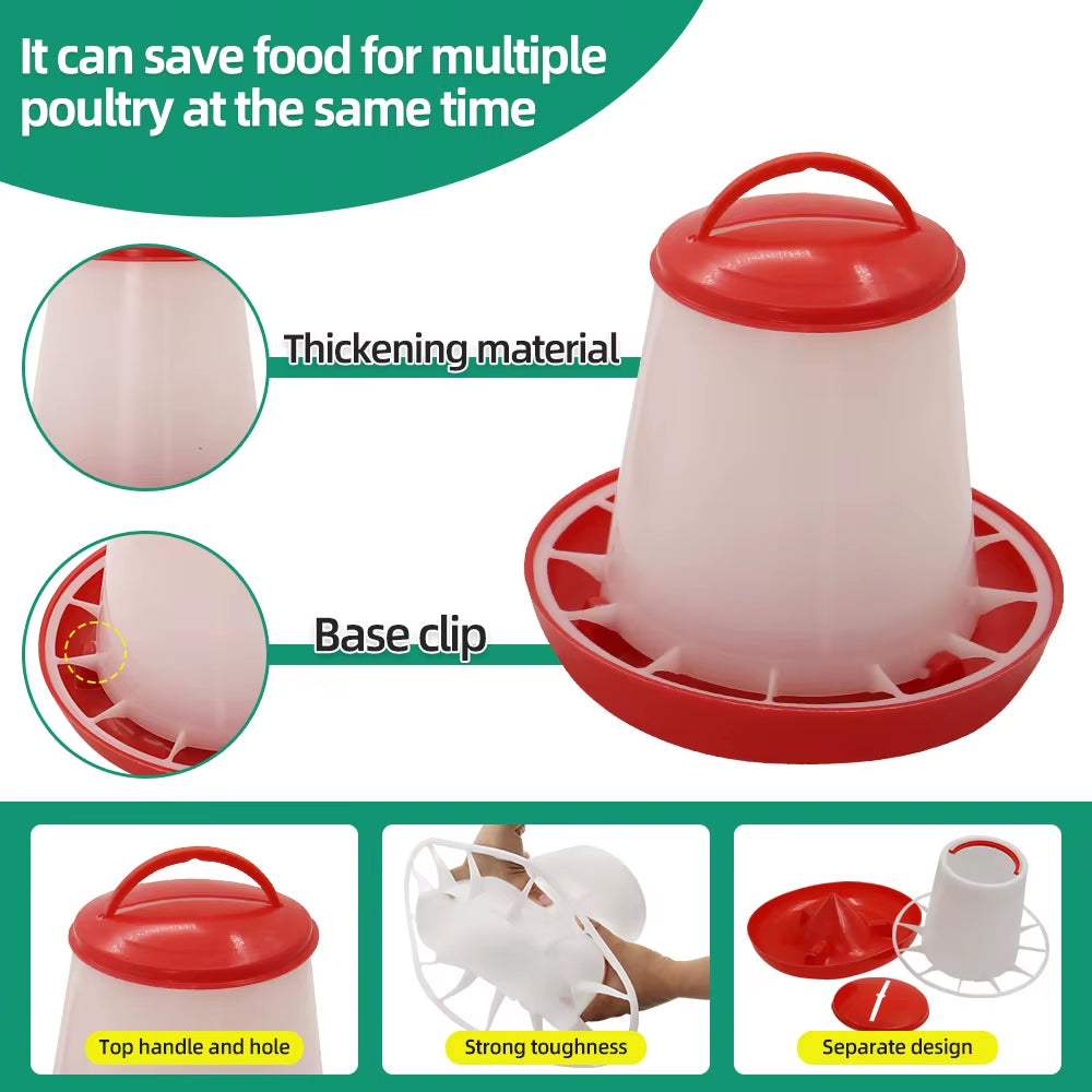 Automatic Chicken Feeder and Waterer - 3L/3kg Capacity for Effortless Poultry Care