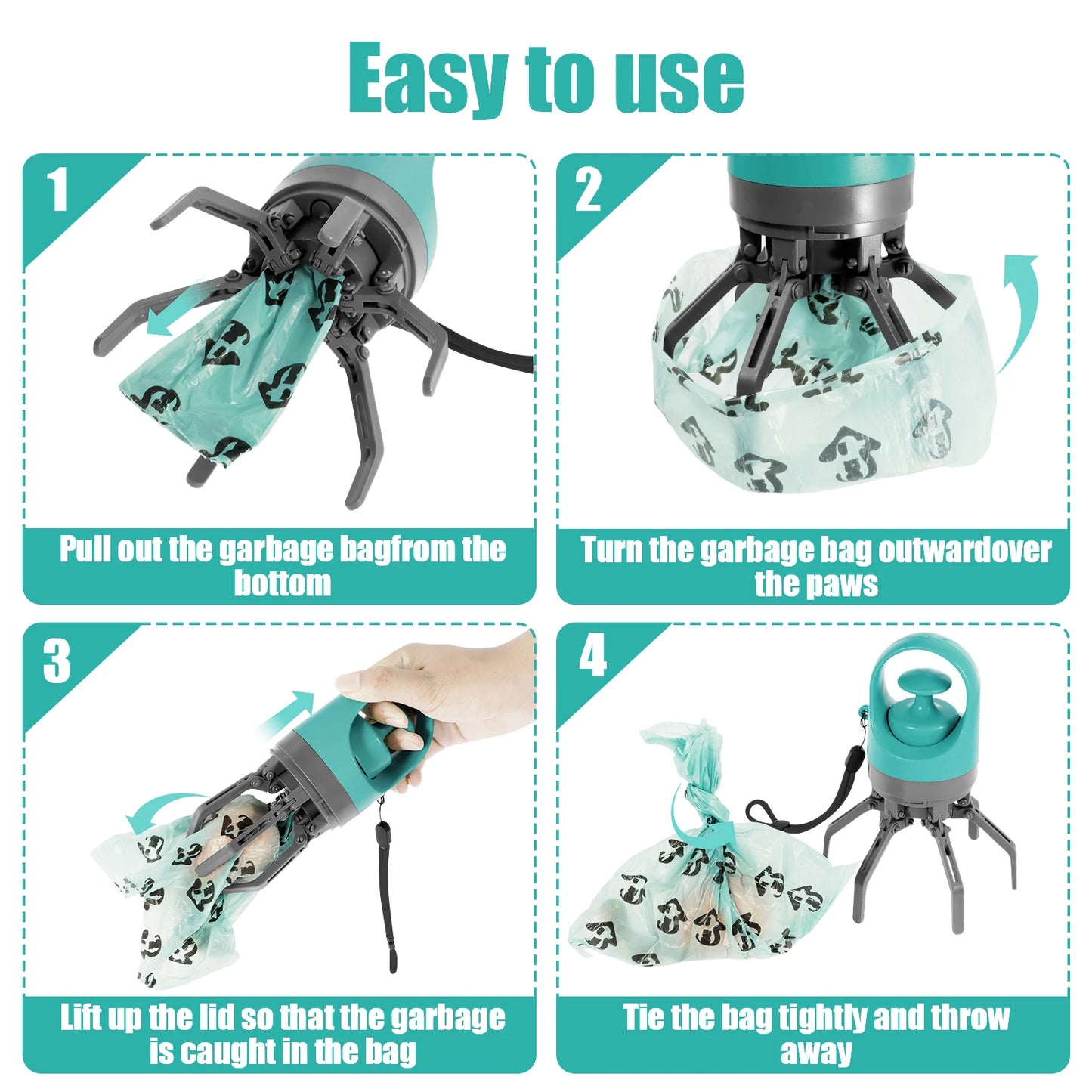 Portable Dog Pooper Scooper & Waste Bags - Perfect for Outdoor Cleanups!