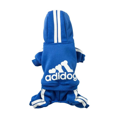 Cozy Adidog Dog Jumpsuit - Stylish Hoodies for Your Puppy, Perfect for Yorkies and French Bulldogs