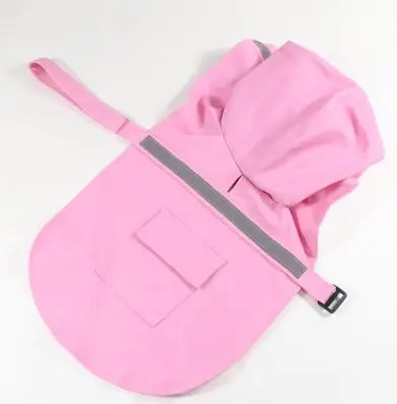 Stay Dry and Safe with Our Reflective Tape Dog Raincoat - Perfect for Large Dogs and Puppies, Available in XS-XXXL!