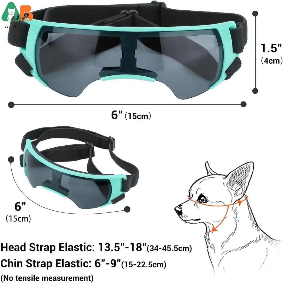 Stylish Blue Dog Sunglasses for Small Breeds - UV Protection and Windproof Goggles for Outdoor Adventures