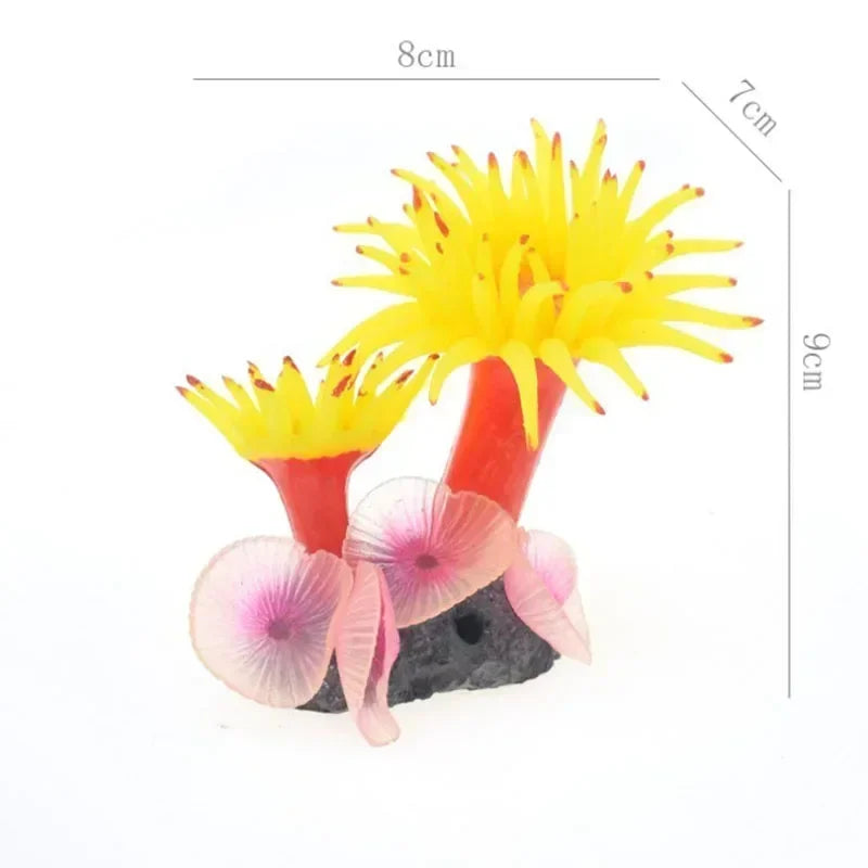 Vibrant Artificial Underwater Coral Decoration for Aquariums - Enhance Your Fish Tank with Lifelike Plants and Backgrounds