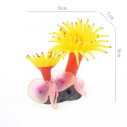 Vibrant Artificial Underwater Coral Decoration for Aquariums - Enhance Your Fish Tank with Lifelike Plants and Backgrounds