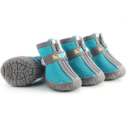 Protect Your Pup's Paws with Stylish Non-Slip Dog Shoes - Warm, Breathable, and Durable Booties for All Weather Adventures!