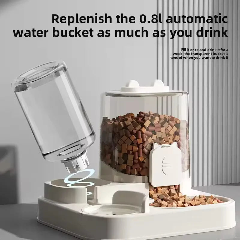 Elevate Your Pet's Mealtime with Our Automatic Dog and Cat Feeder and Water Dispenser Set - Complete with Pet Food Bowl!